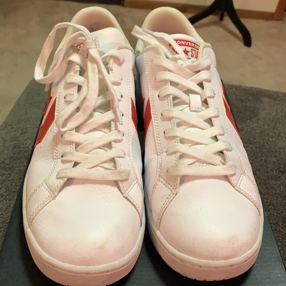 Converse EV3 OX Leather white/red Men’s 8.5 STYLE 162869C. Used. ⭐️ - Picture 3 of 6